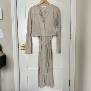 MANGO fine beige sweater knit dress